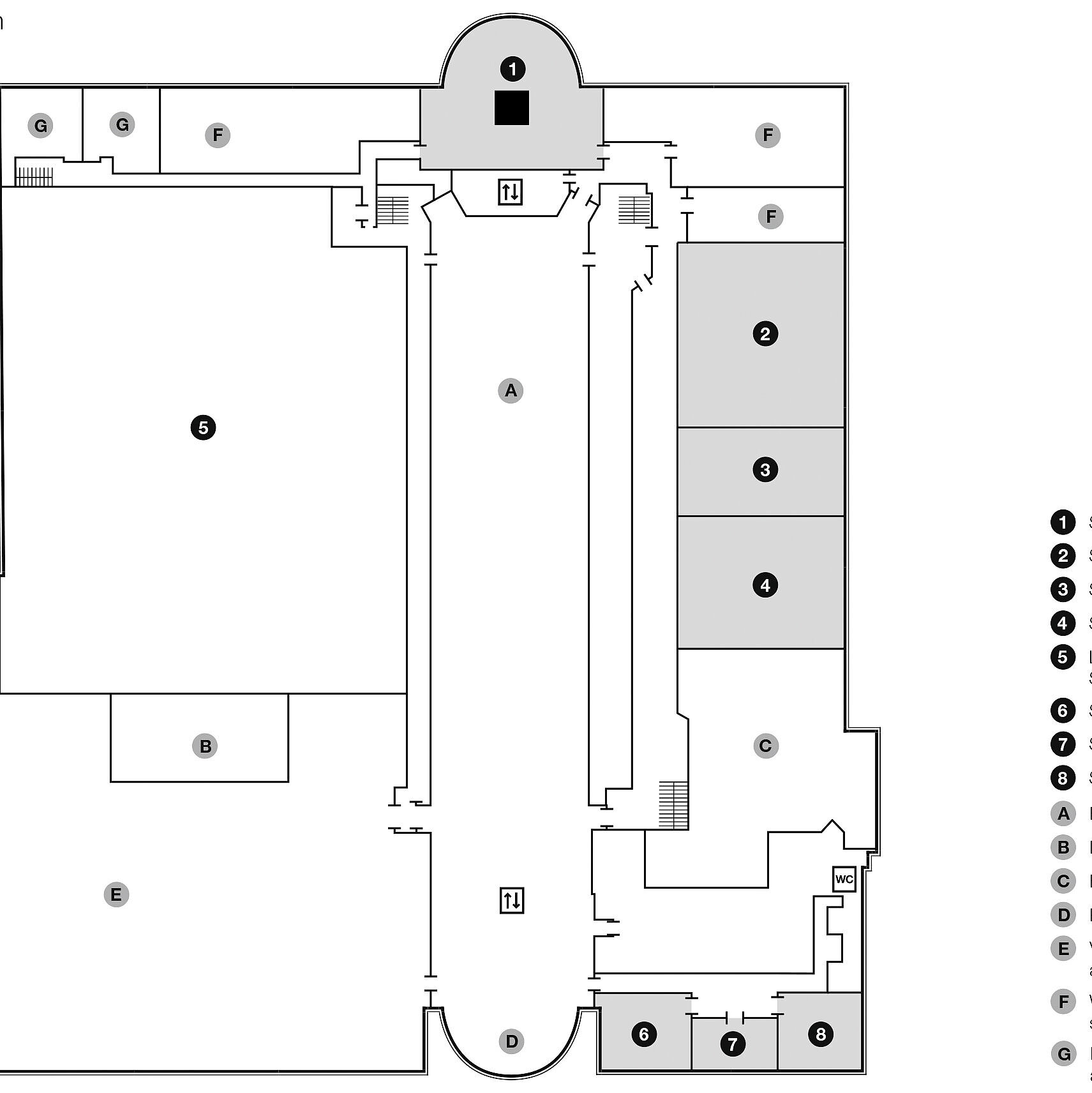 Grundrissplan, 1. Obergeschoss | Maritim Hotel Magdeburg