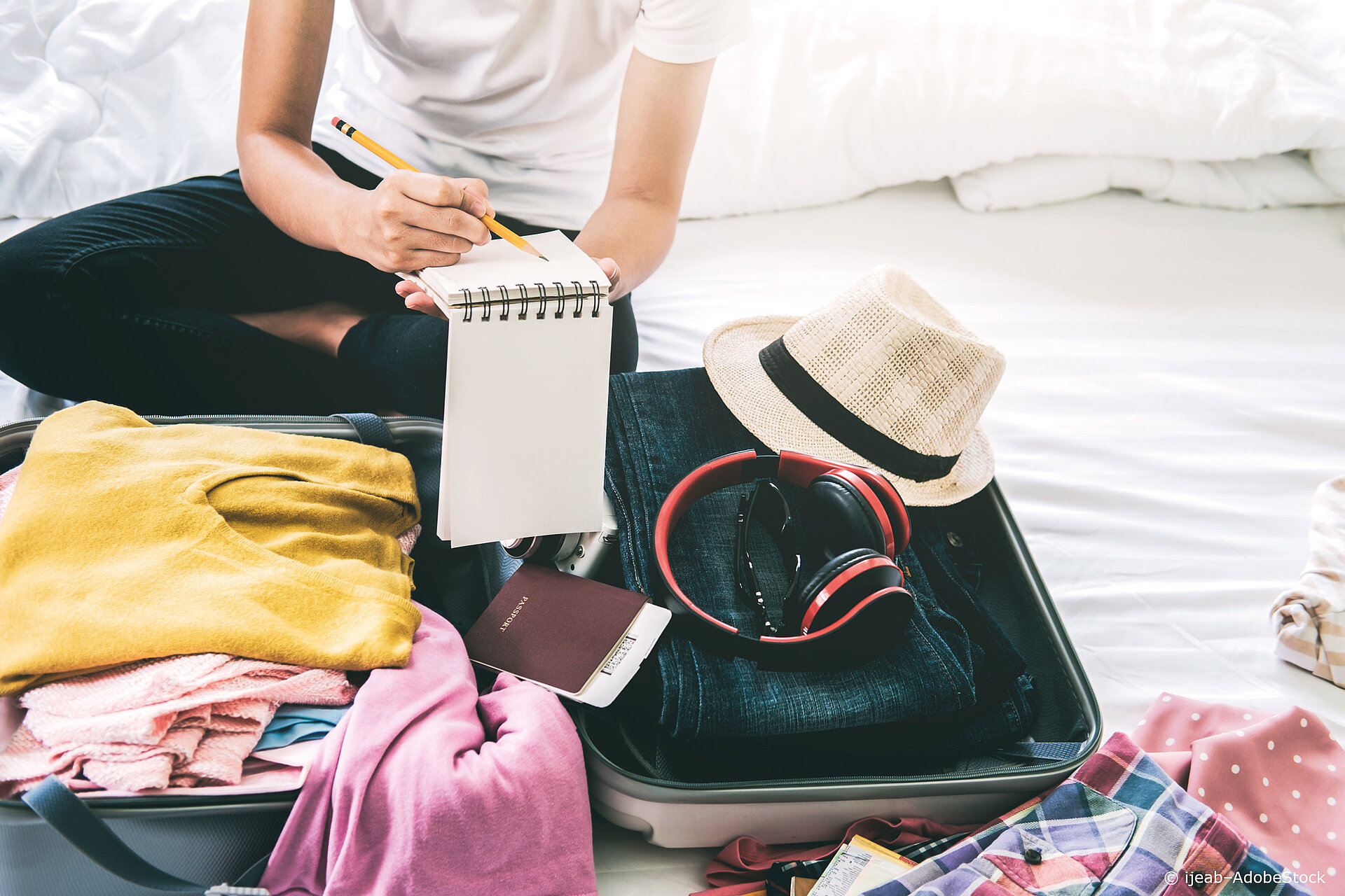 Eine Checkliste hilft beim Packen packliste-staedtetrip-packliste