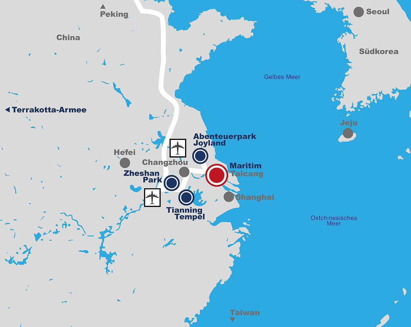 Lageplan Maritim Hotel Taicang Garden