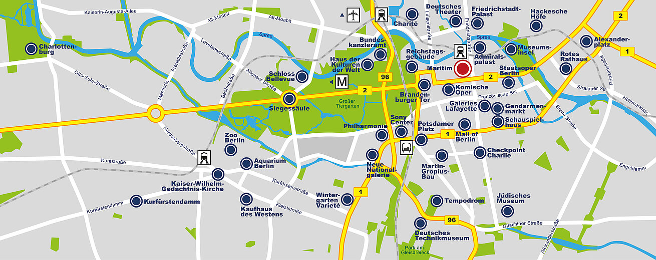 Lageplan Maritim proArte Hotel Berlin
