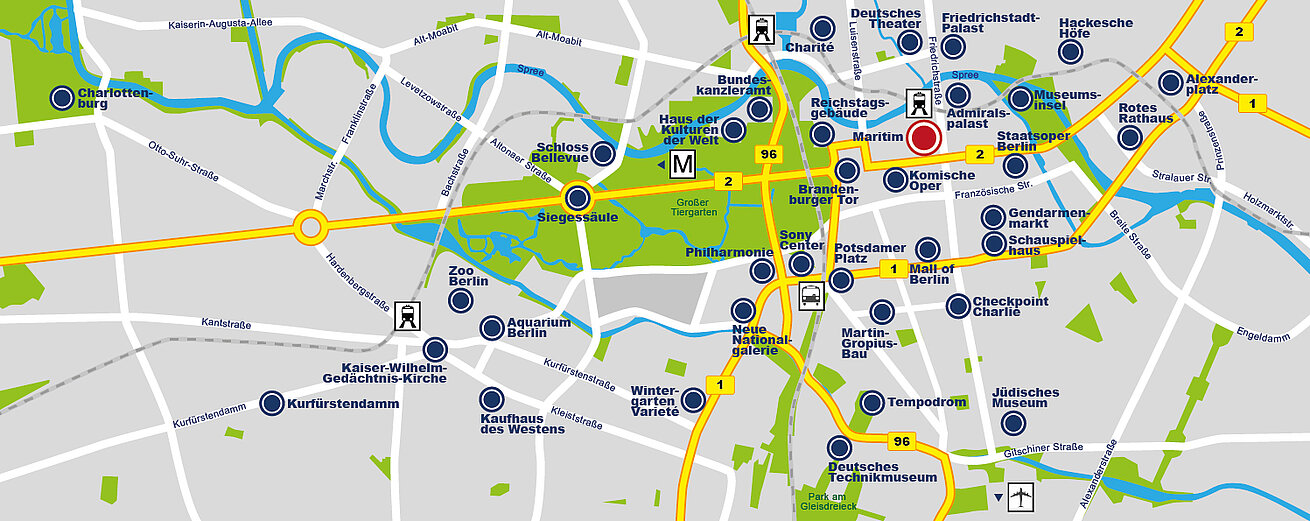 Lageplan Maritim proArte Hotel Berlin