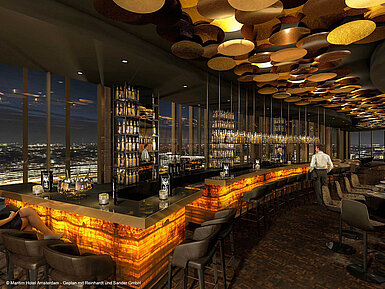 Rooftop Bar Noord © Maritim Hotel Amsterdam - Geplan mit Reinhardt und Sander GmbH