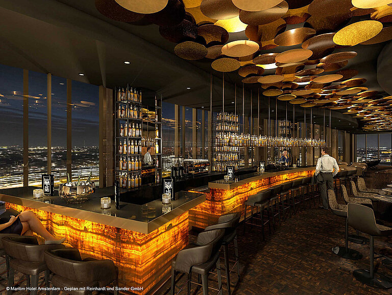 Rooftop Bar Noord © Maritim Hotel Amsterdam - Geplan mit Reinhardt und Sander GmbH