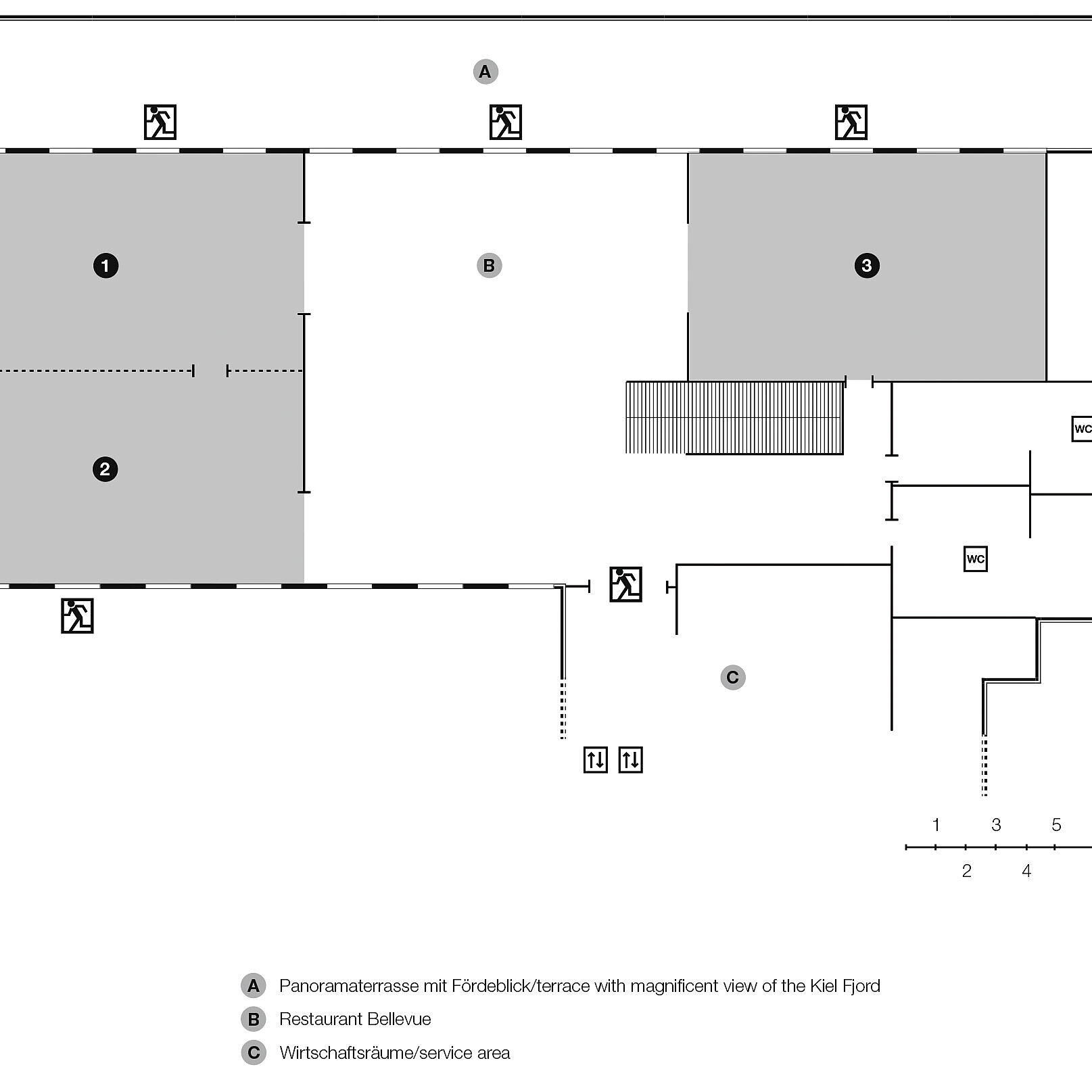 Grundrissplan, Untergeschoss | Maritim Hotel Bellevue Kiel