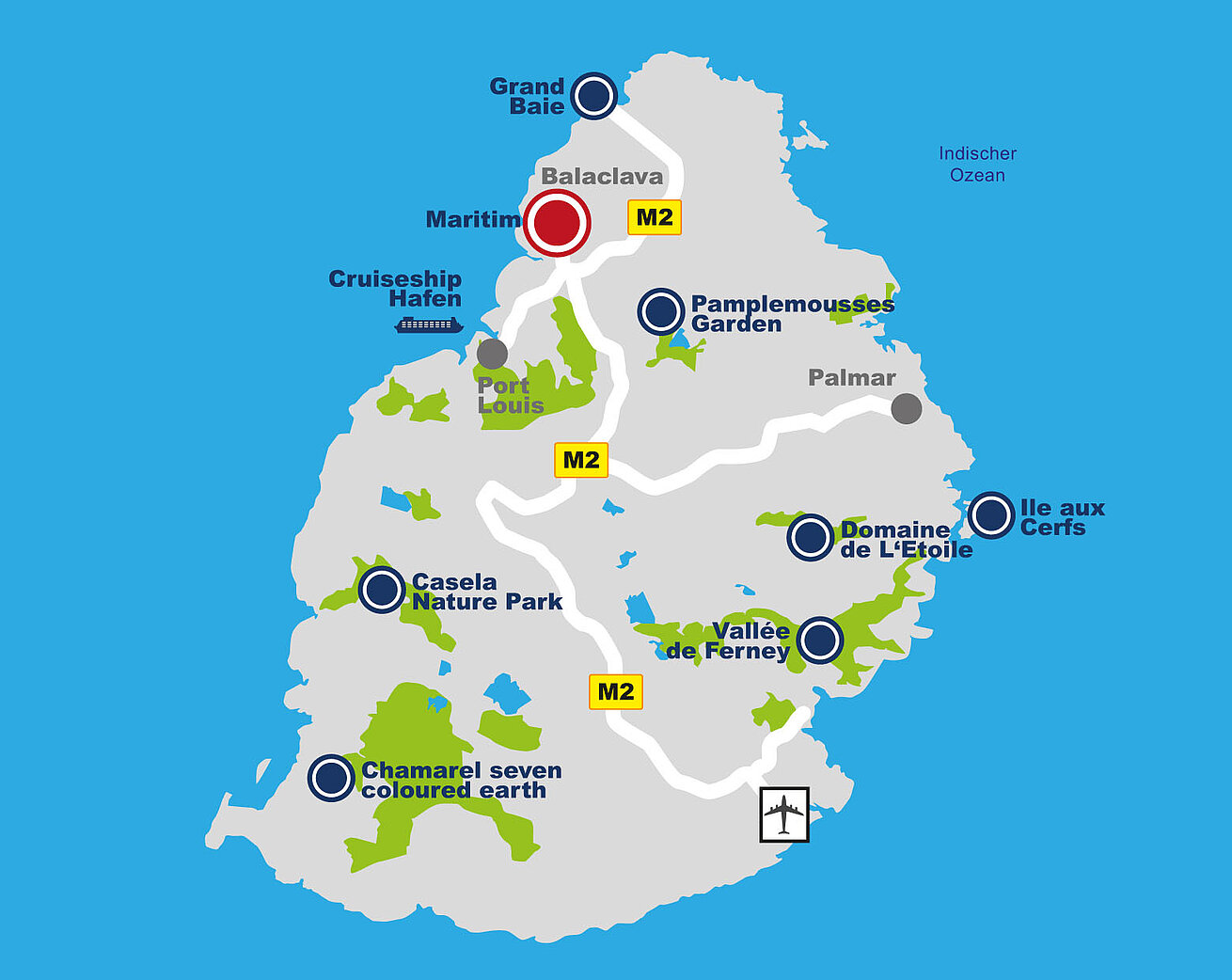 Lageplan Maritim Resort & Spa Mauritius