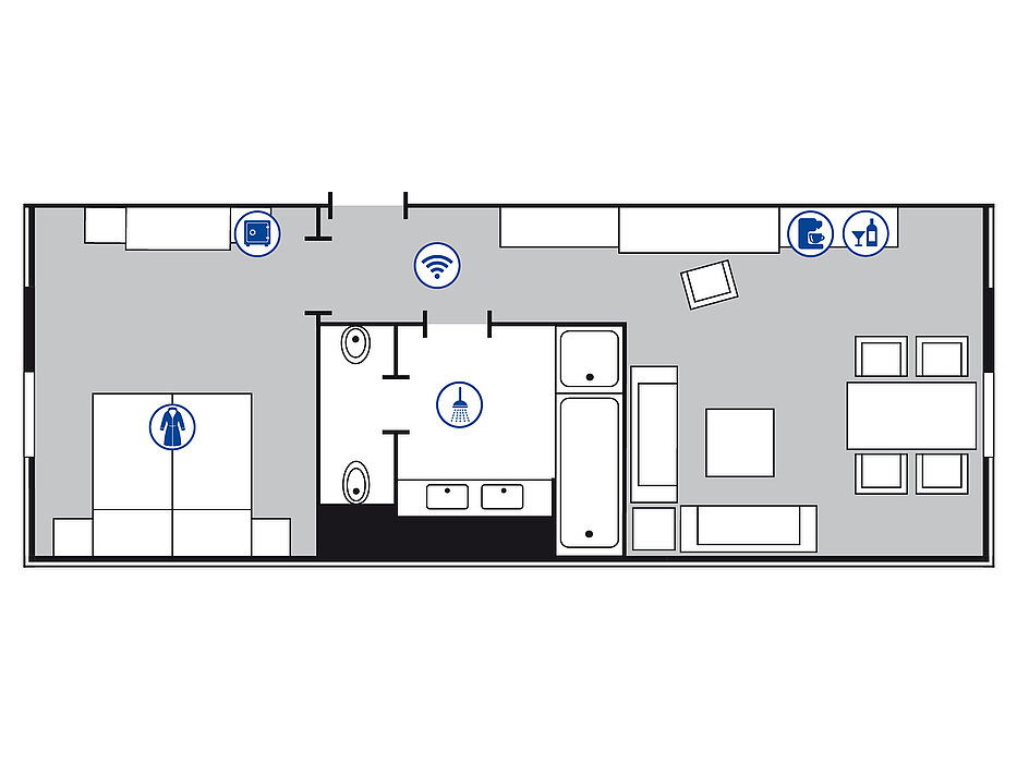 Zimmergrundriss Junior Suite | Maritim Hotel Stuttgart