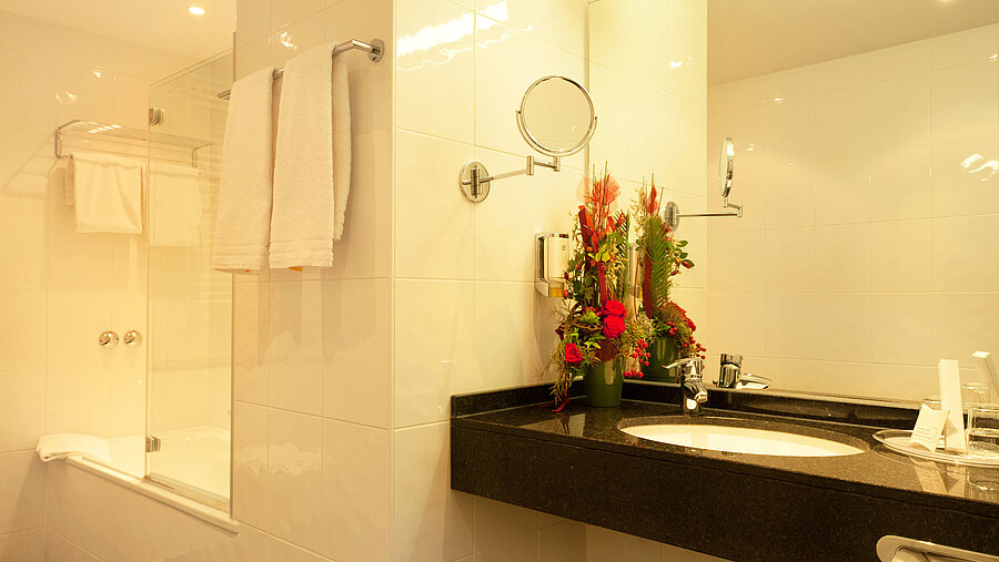 Badezimmer | Star-Apart Hansa Hotel Wiesbaden