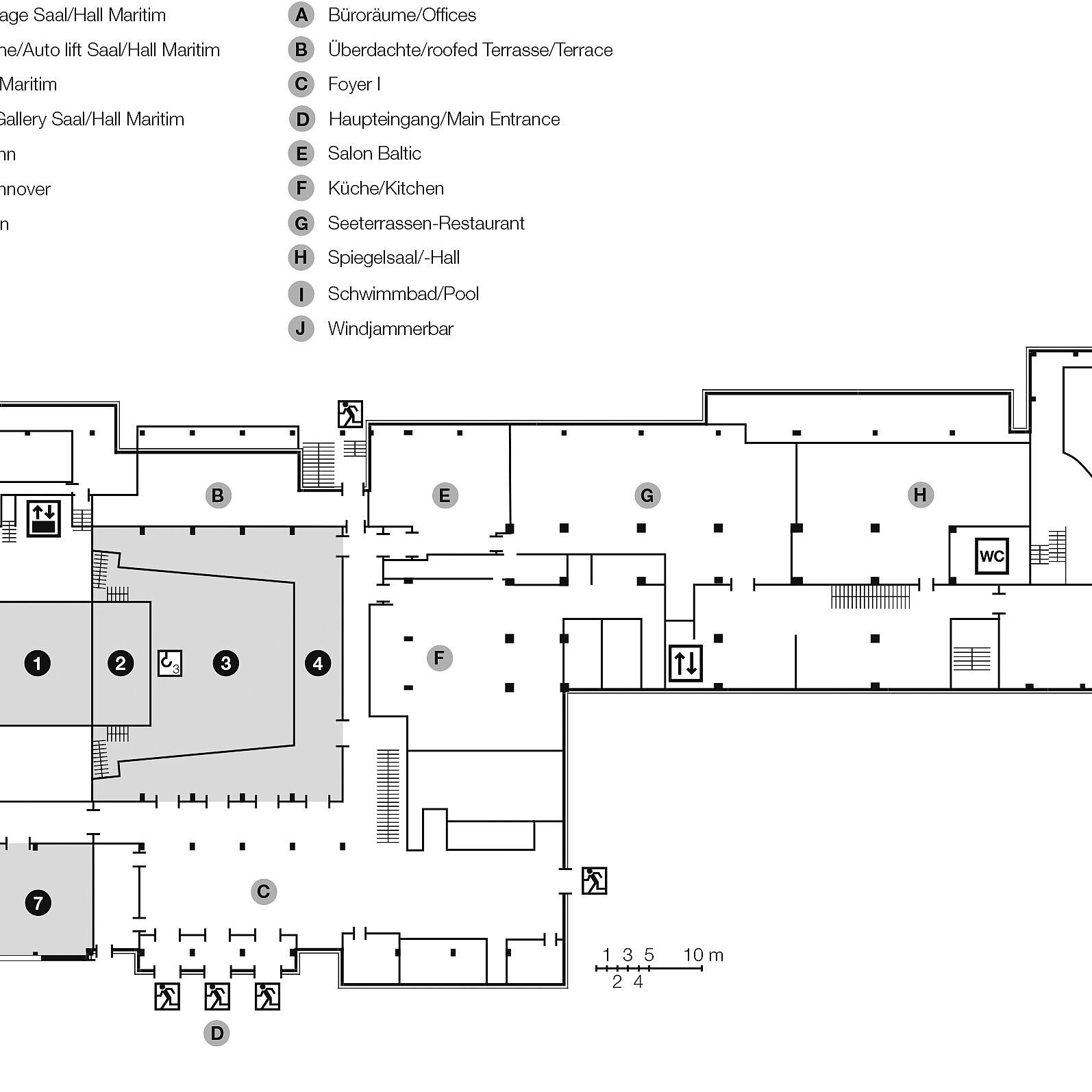 Grundrissplan, Obergeschoss | Maritim Seehotel Timmendorfer Strand
