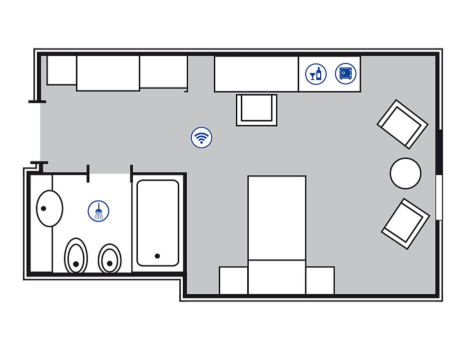 Zimmergrundriss Superior Zimmer | Maritim Hotel Bonn