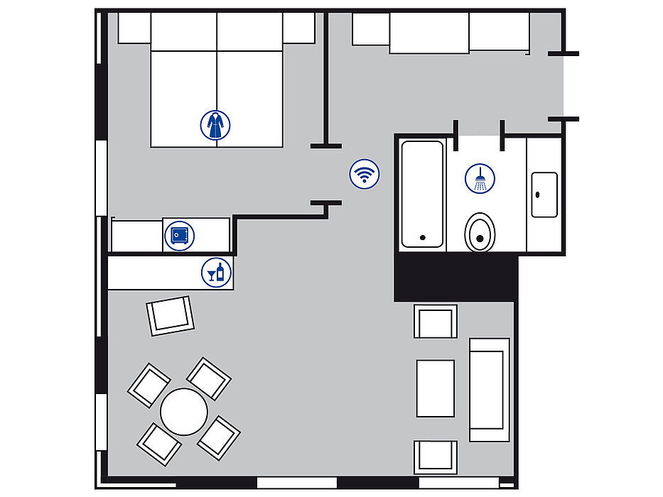 Zimmergrundriss Senior Suite | Maritim Hotel Köln
