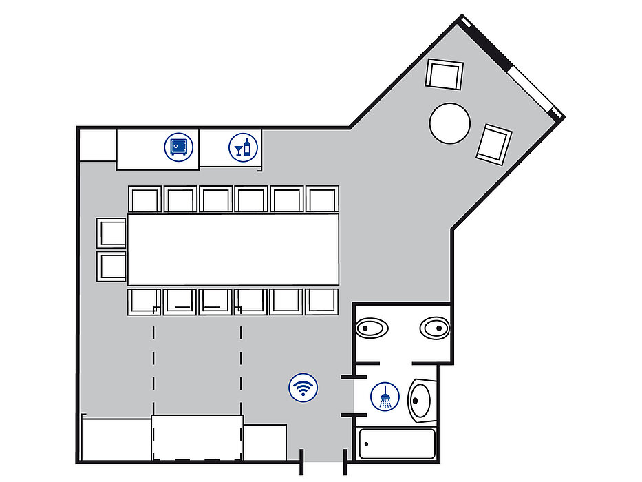 Zimmergrundriss Konferenzsuite | Maritim Airport Hotel Hannover