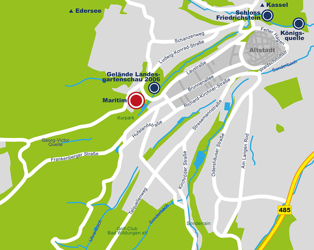Lageplan Maritim Hotel Bad Wildungen