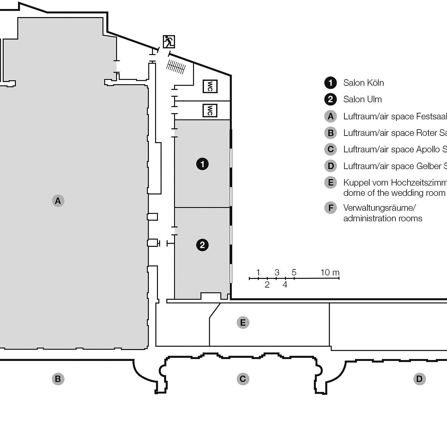 Grundrissplan, Obergeschoss | Maritim Hotel am Schlossgarten Fulda