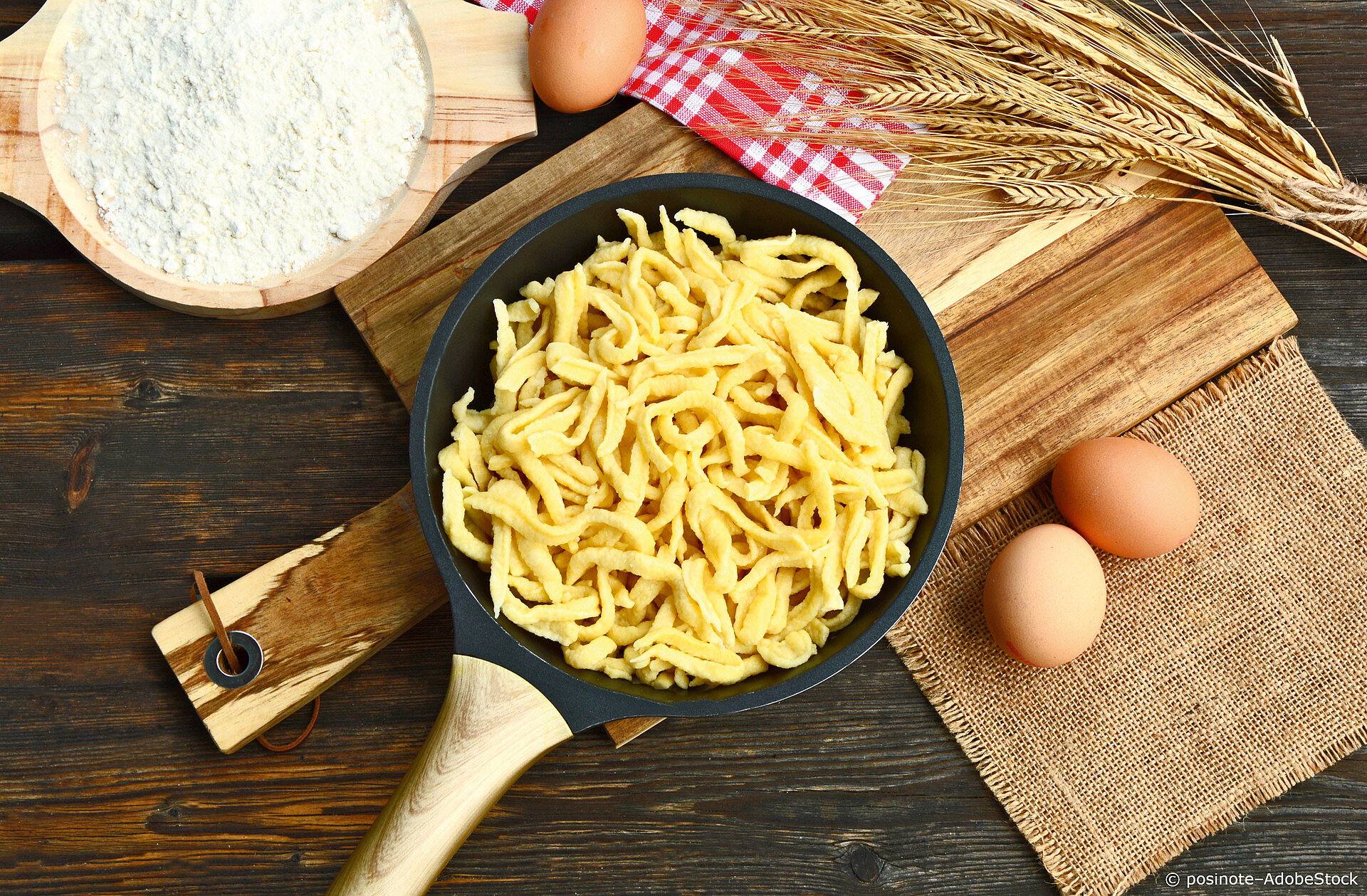 Alles was man für eine Portion Spätzle benötigt regionale-kueche-spaetzle