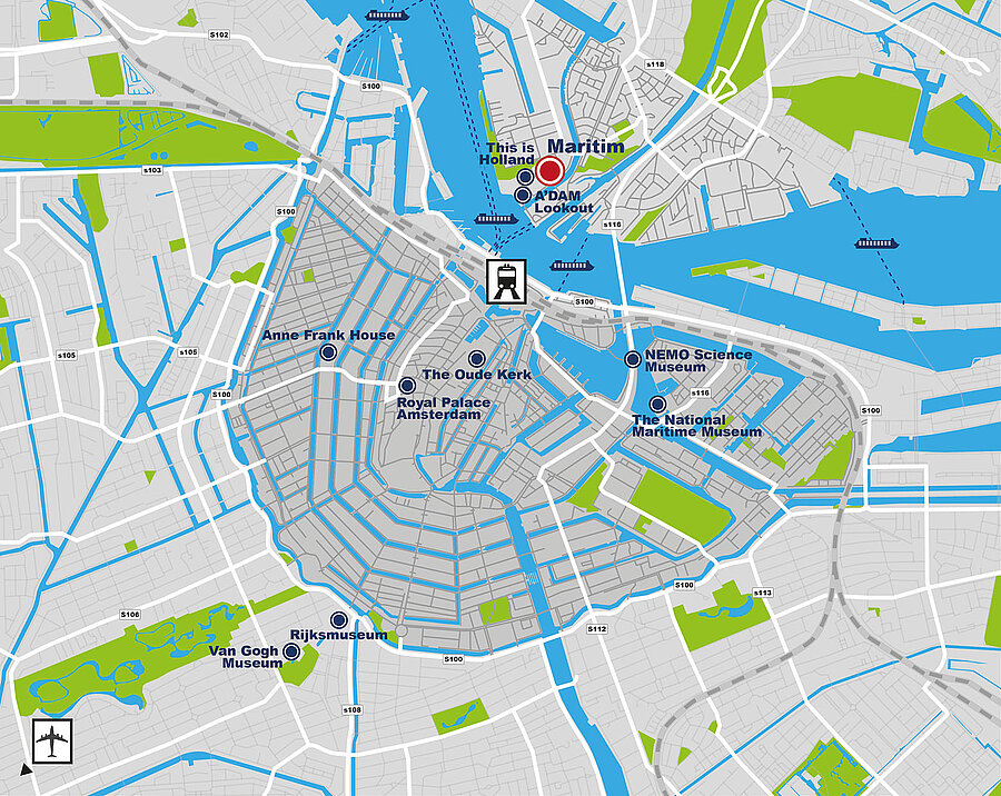 Lageplan Maritim Hotel Amsterdam