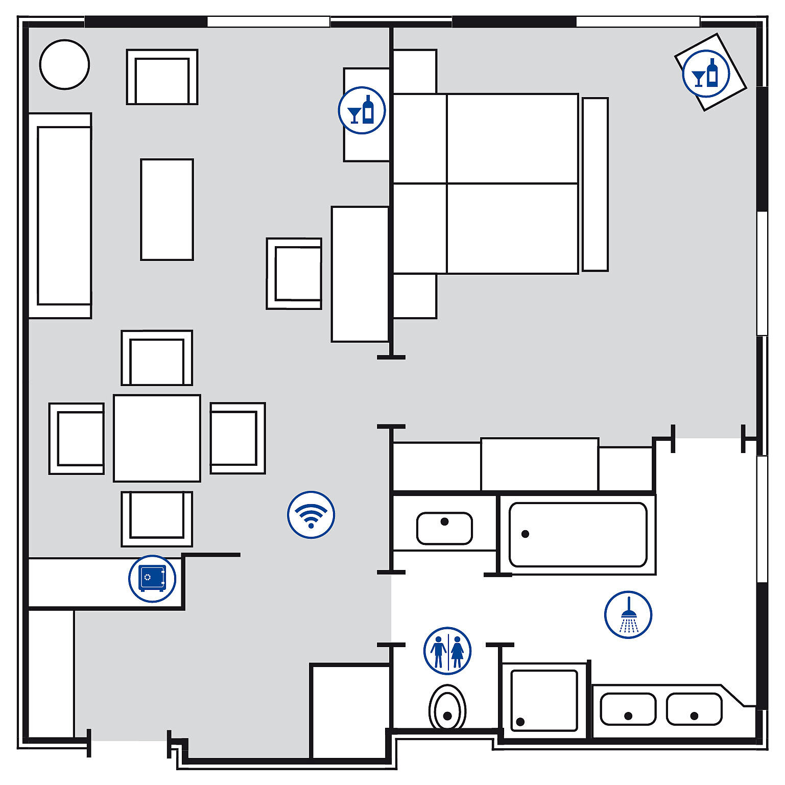 Zimmergrundriss Executive Suite | Maritim Hotel Berlin