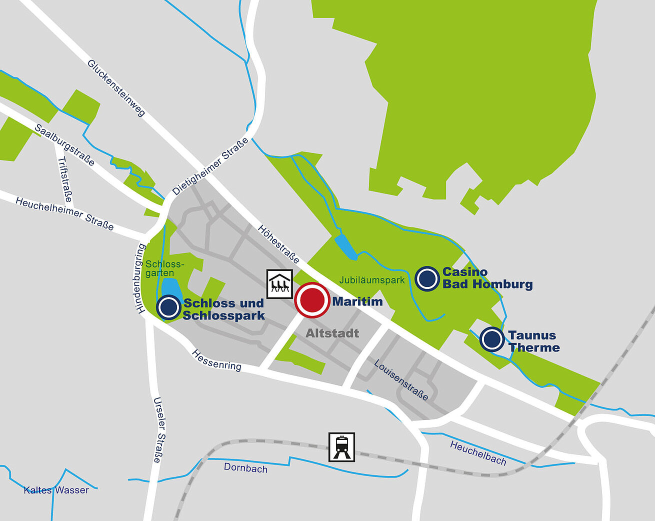 Lageplan Maritim Hotel Bad Homburg
