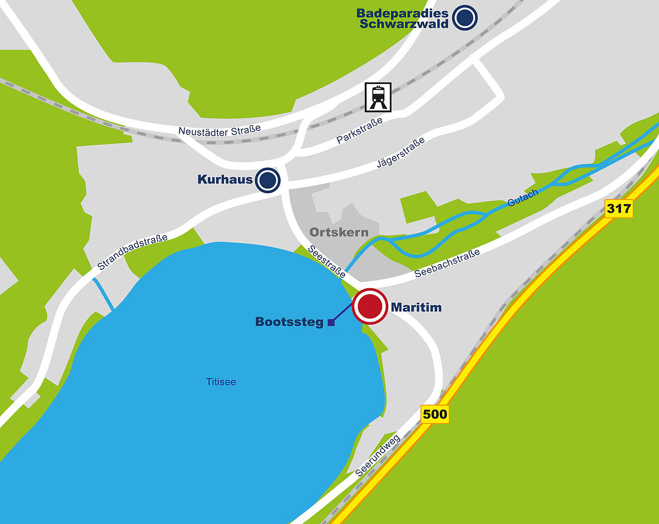 Lageplan Maritim TitiseeHotel