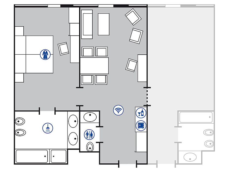 Zimmergrundriss Senior Suite | Maritim Hotel München