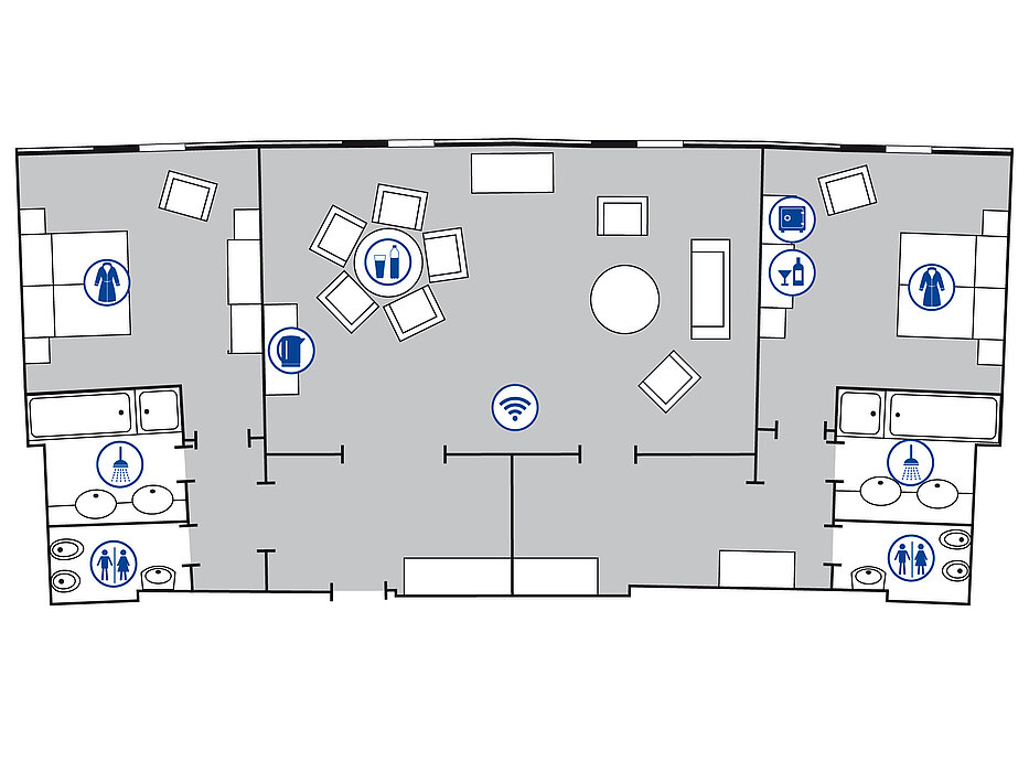Zimmergrundriss Präsidentensuite | Maritim Airport Hotel Hannover