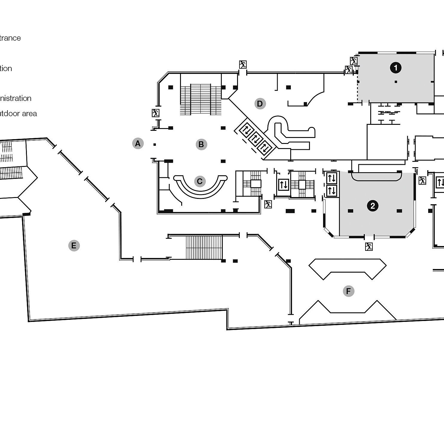 Grundrissplan, Erdgeschoss | Maritim Hotel München