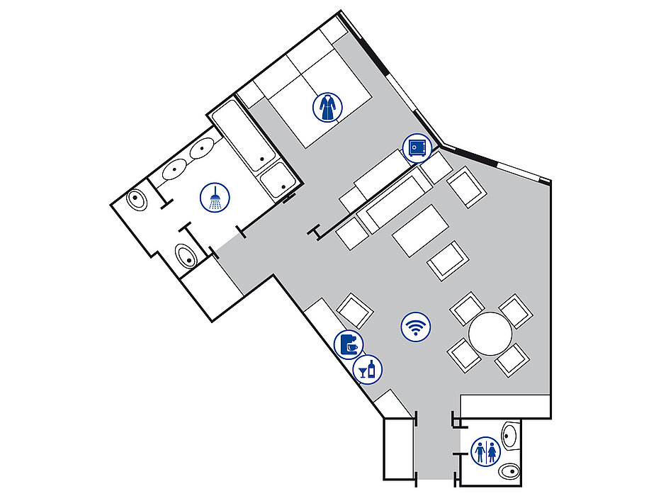 Zimmergrundriss Classic Suite | Maritim Hotel Stuttgart