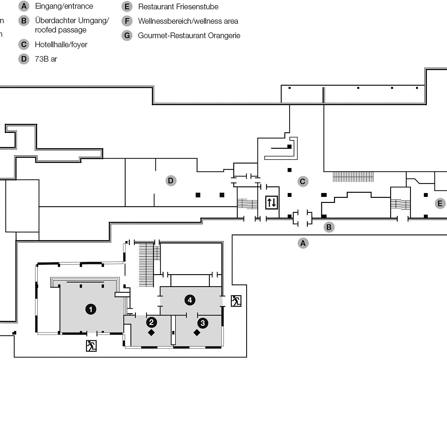 Grundrissplan, Erdgeschoss | Maritim Seehotel Timmendorfer Strand
