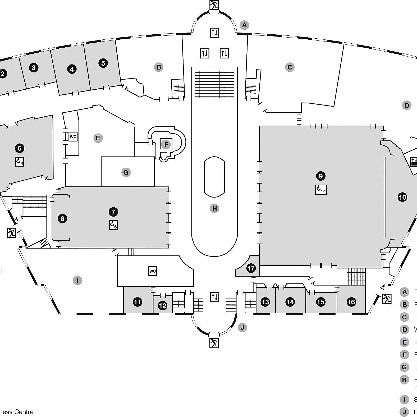 Grundrissplan, Erdgeschoss | Maritim Airport Hotel Hannover