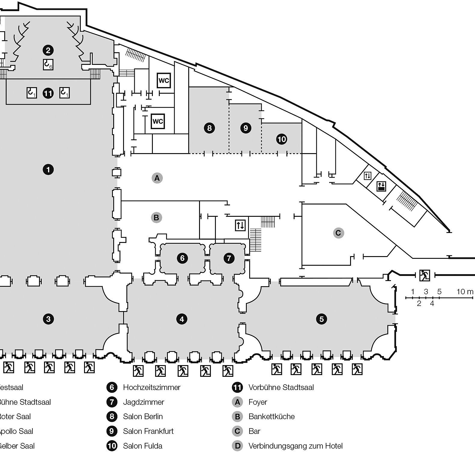 Grundrissplan, Erdgeschoss | Maritim Hotel am Schlossgarten Fulda
