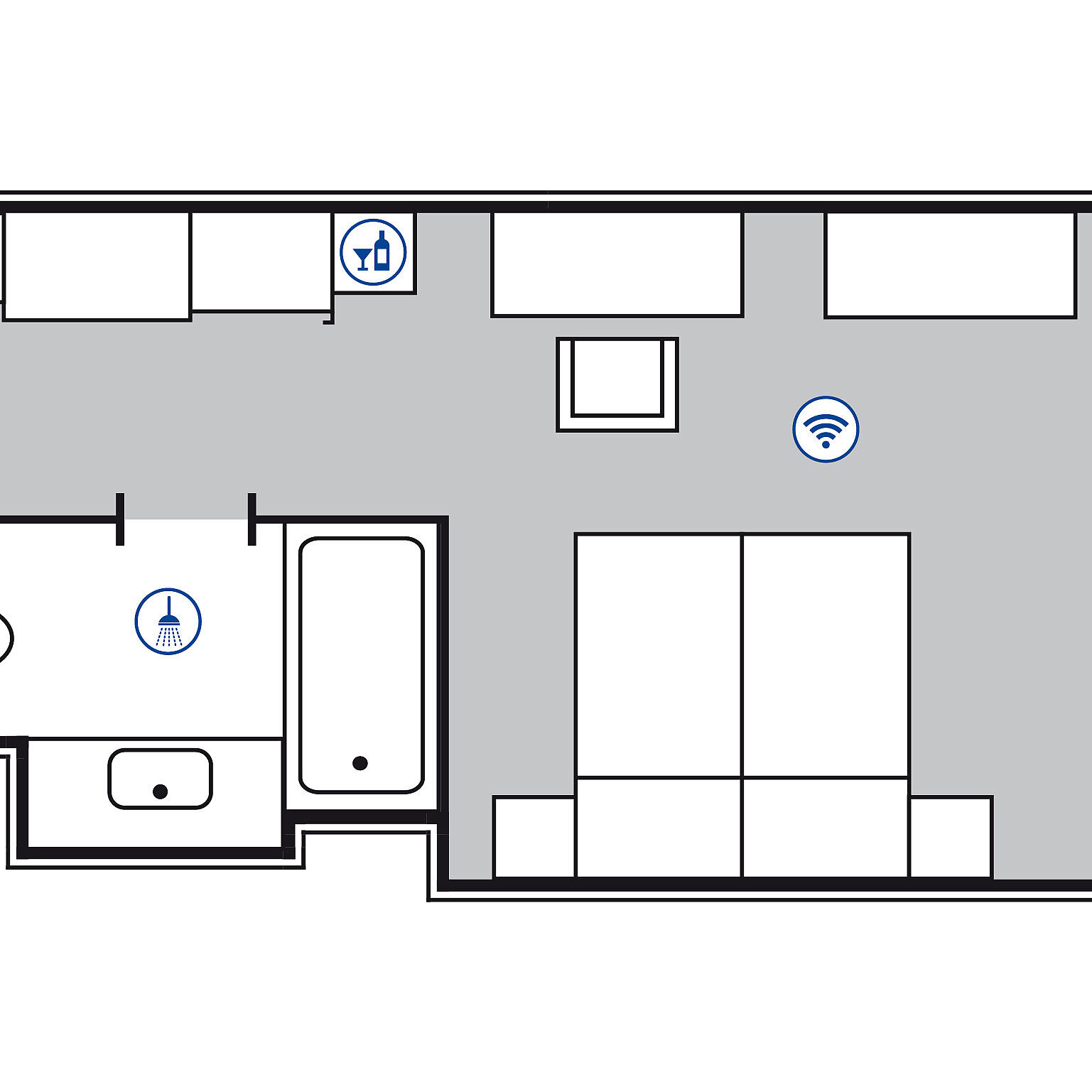 Zimmergrundriss Classic Zimmer im Maritim Hotel Berlin