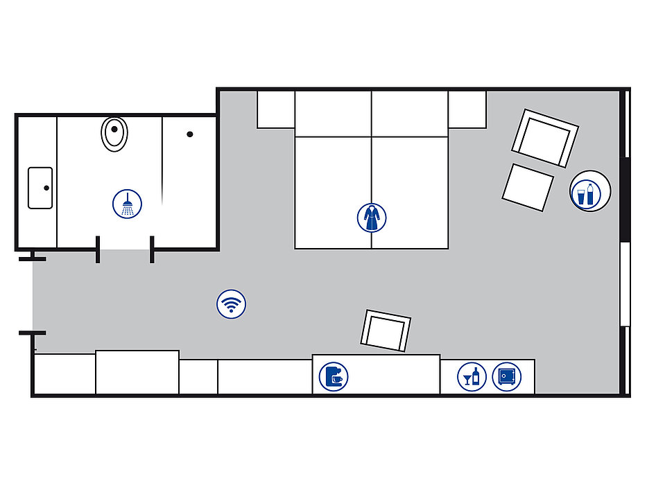 Zimmergrundriss Superior Zimmer | Maritim Hotel Stuttgart